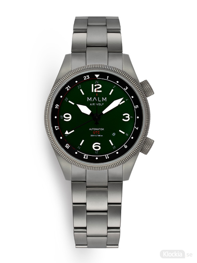 MALM AIR WOLF Silver Military Green Cockpit Bracelet