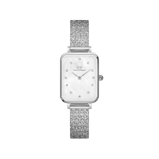 Daniel Wellington DW Klocka Quadro Lumine Pressed Piano 20x26mm Silver