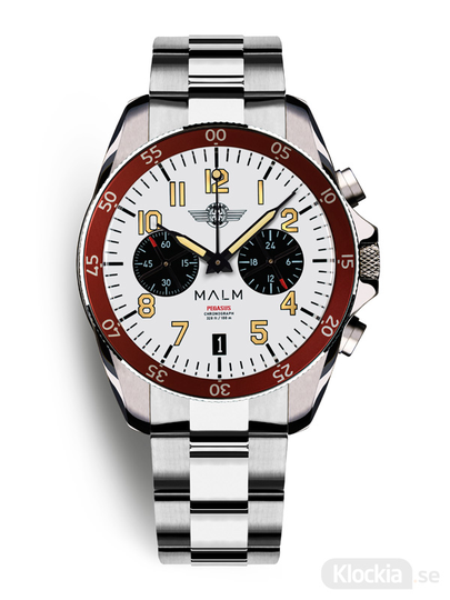 MALM PEGASUS Whitebird Black Eyes Chronograph 41