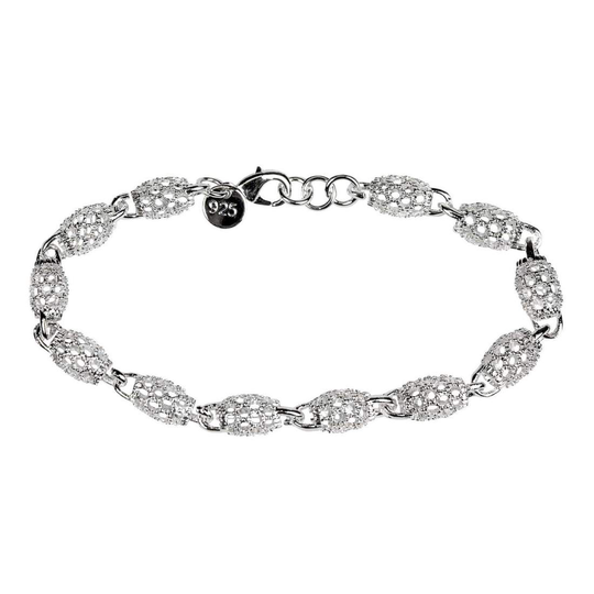 Armband med Ovala Kulor - Silver