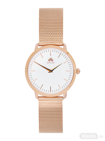 GotlandsKlockan Mesh Rosé/Vit 33mm
