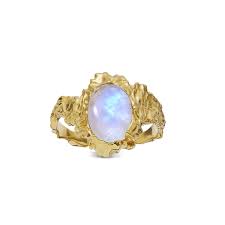 Goddess ring Moonstone liten (guld)