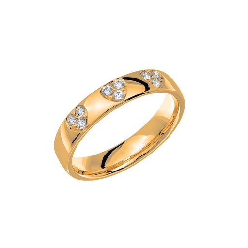 Diamantring i 18K guld, 75