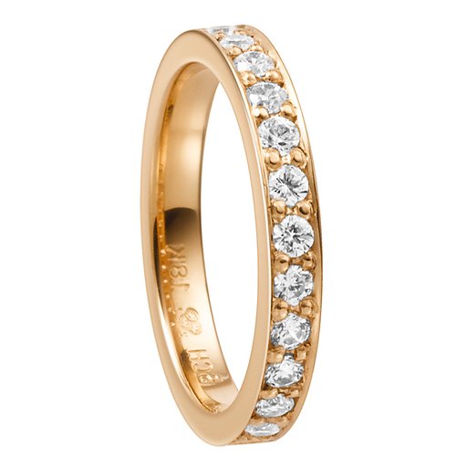 Diamantring i 18K guld, 55