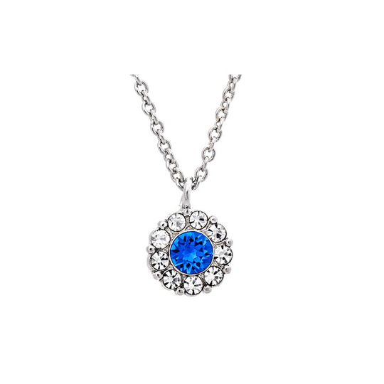 Petite Miss Sofia halsband - Sapphire (silver)