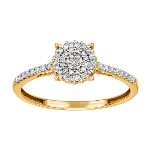 Diamantring i 18K guld, 18.0