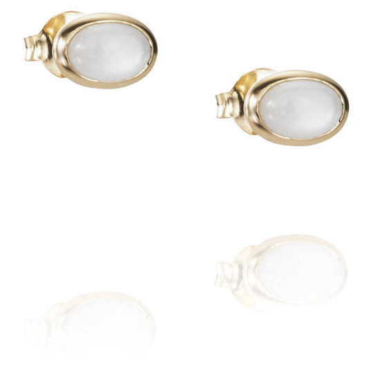 Love Bead - Moonstone Örhänge Guld