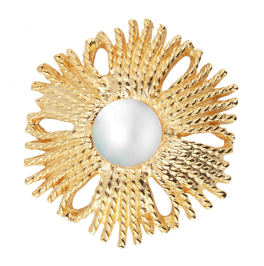 Gatsby big Pearl ring guld 19/21