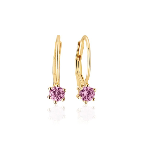 RIMINI örhänge Rosa zirkonia (guld)