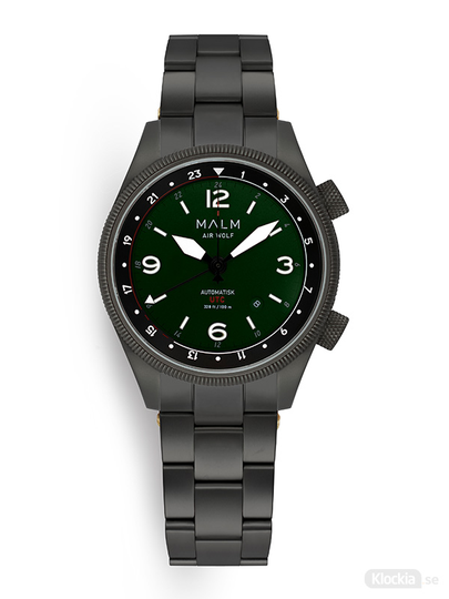 MALM AIR WOLF Gun Metal Military Green Cockpit Bracelet