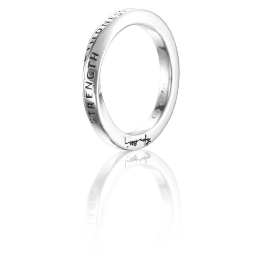 Strength & Kindness Ring Silver