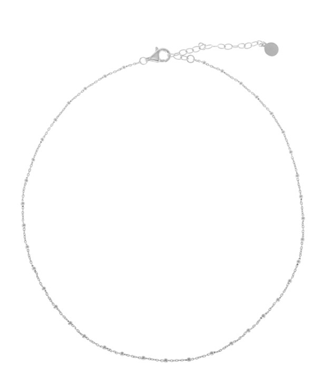 Two beaded halsband - Silver