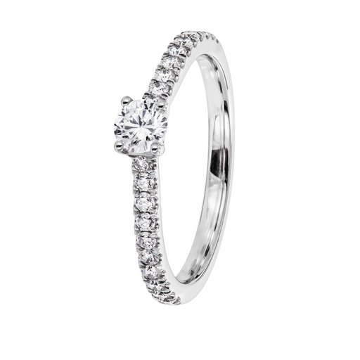 Diamantring i 18K guld, 19.0