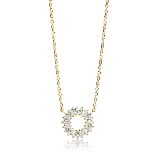 ANTELLA CIRCOLO halsband vita Zirkoner (guld)