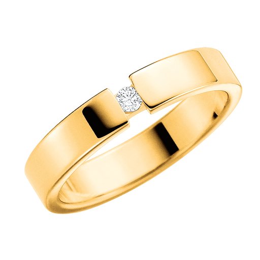 Diamantring i 18K guld, 68