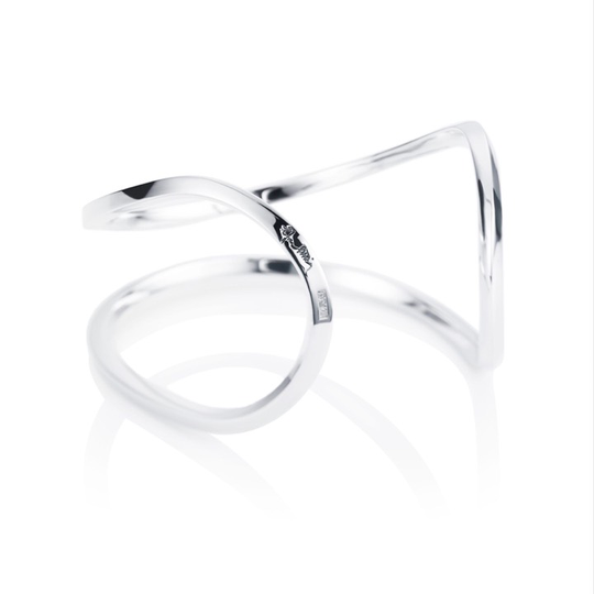 Loop Cuff Armband Silver
