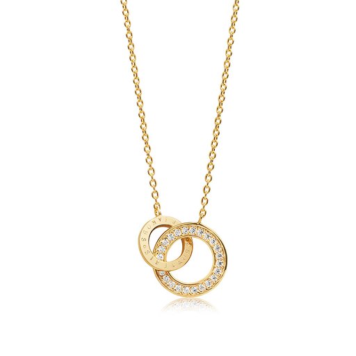 Halsband i förgyllt äkta silver