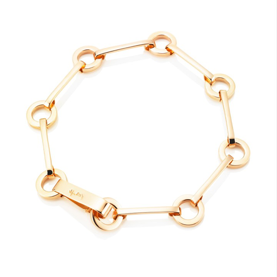 Ring Chain Armband Guld