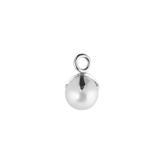 Letters Pearl pendant Silver/ per styck