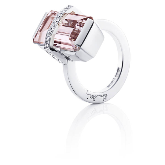 Bend Over - Morganite Ring Vitguld