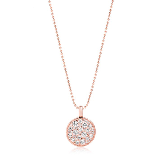 NOVARA halsband vita Zirkoner (rosé) 45 cm