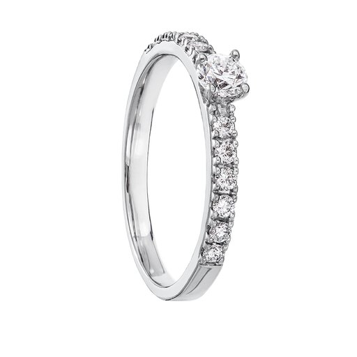 Diamantring i platina, 17.5