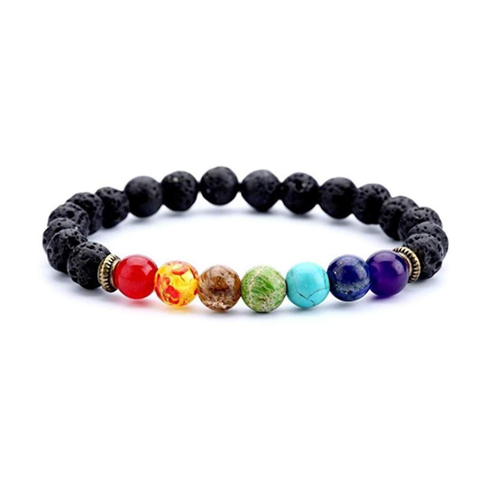 7 Chakra Lava Stone Diffuser Bracelet