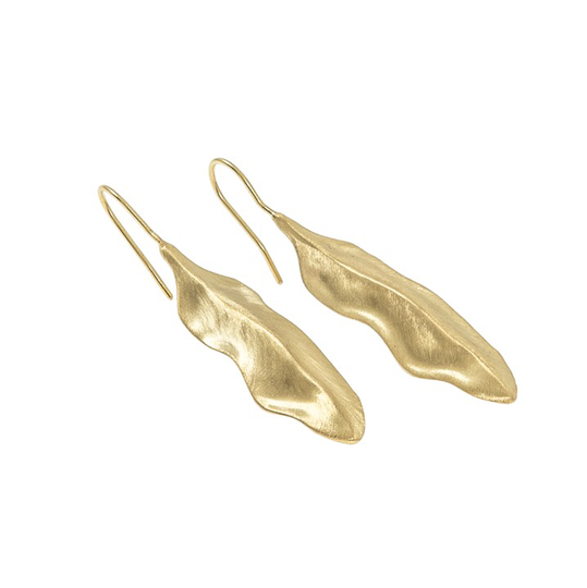 Feather örhänge Guld