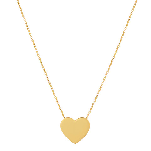 Heart Large Halsband (guld) 42 cm