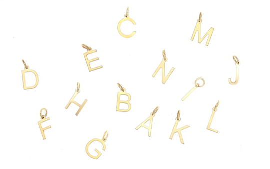 Letters A guld