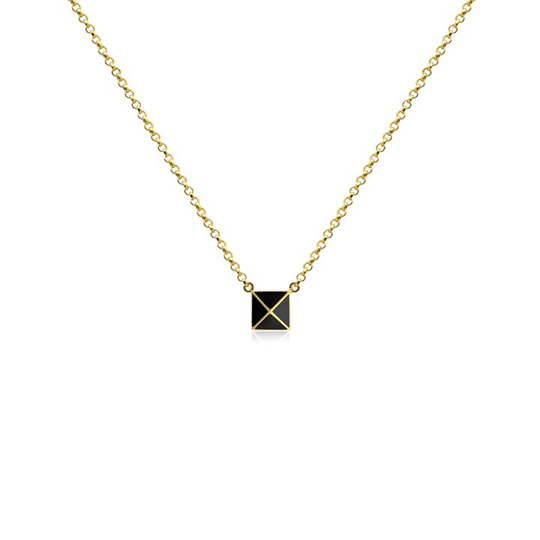 Enamel pyramid one stud Halsband