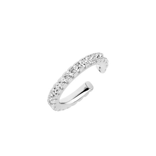 ELLERA PICCOLO EAR CUFF vita Zirkoner (silver)