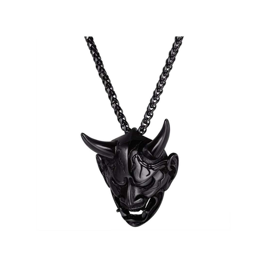 Halsband, Mask med Horn - Svart