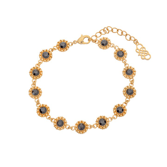 Petite Kate armband - Jet (guld)