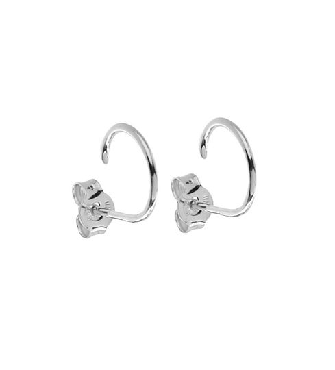 Two small round örhänge - Silver