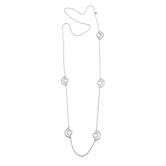 Arc Long Halsband silver 80 cm