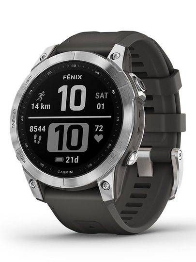 GARMIN Fenix 7 Standard Edition silver med grafitarmband
