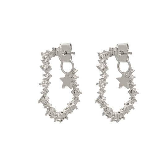 Capella hoops örhängen - Crystal (silver)