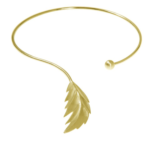 Feather bangle armband flex Guld M/L