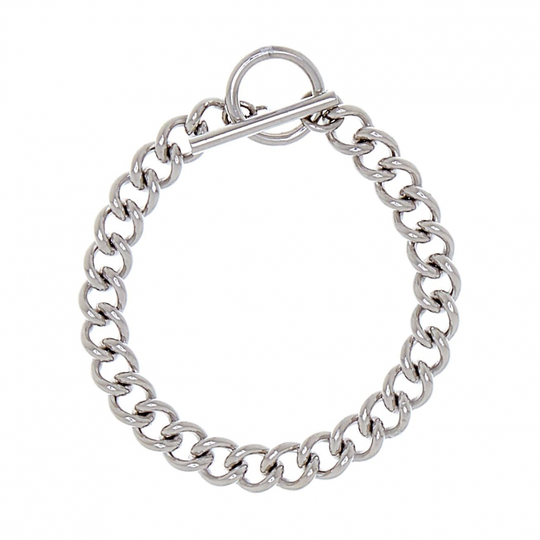 Bear chunky brace armband Silver 21 cm