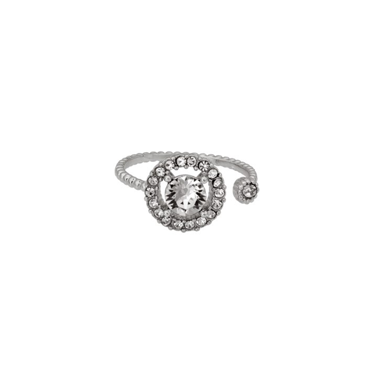 Miranda ring - Crystal (silver)
