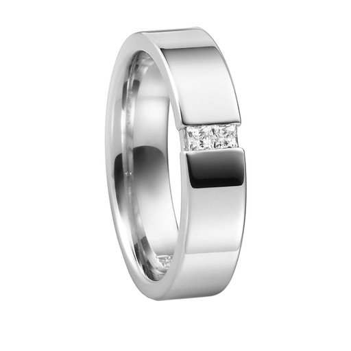 Diamantring i 18K guld, 75