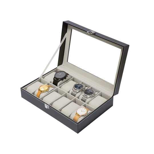 Klockbox för 10 Klockor - Konstläder
