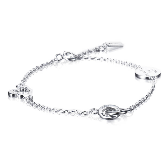 Mini Love Armband Silver 17-19 cm