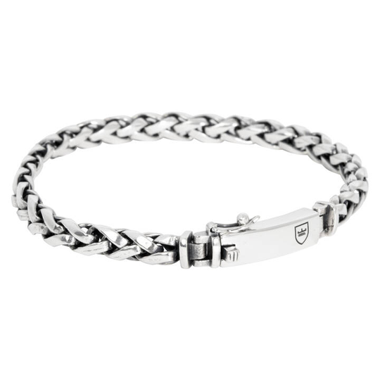 Silverarmband flätat