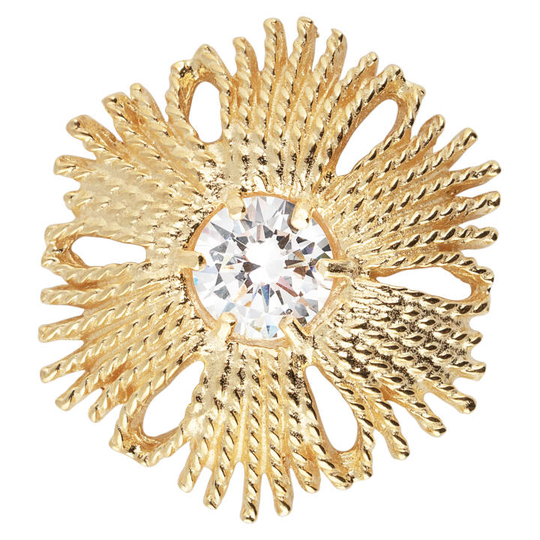 Gatsby big stone ring guld