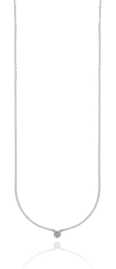 Cubic halsband Silver 55-60 cm