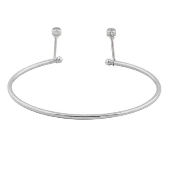 Brilliant bangle brace armband double Silver