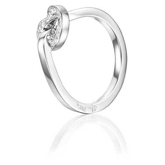 Love Knot & Stars Ring Vitguld