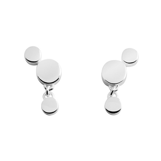 Dot Triple Örhänge silver